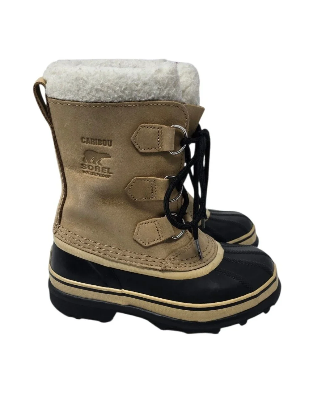 Sorel Caribou Waterproof Lined Lace Up Winter Snow Boots Little Kid Size 1